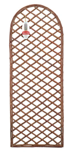 Framed Willow Trellis Panel - Curved 1.2m X 45cm