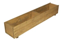 Set Of 2 Large 120cm Wooden Rectangular Garden Planter Trough -Garden Planting Supplies Store 120cm wooden planter 1 1