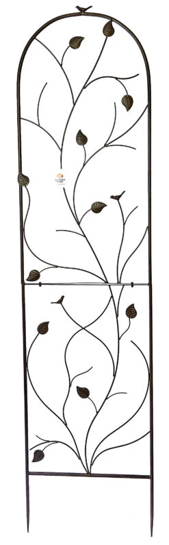Garden Wall Trellis Bird Leaf Design Rust Effect Large 1.6m 5 Garden Wall Trellis Bird Leaf Design Rust Effect Large 1.6m -Garden Planting Supplies Store 2m leaf trellis 5
