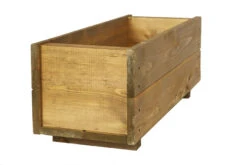Set Of 2 X 60cm Wooden Rectangular Garden Planter Trough -Garden Planting Supplies Store 60cm wooden planter 1 1