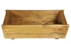 Set Of 2 X 60cm Wooden Rectangular Garden Planter Trough