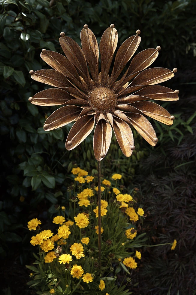 Rustic Sunflower Plant Stake 3 Rustic Sunflower Plant Stake