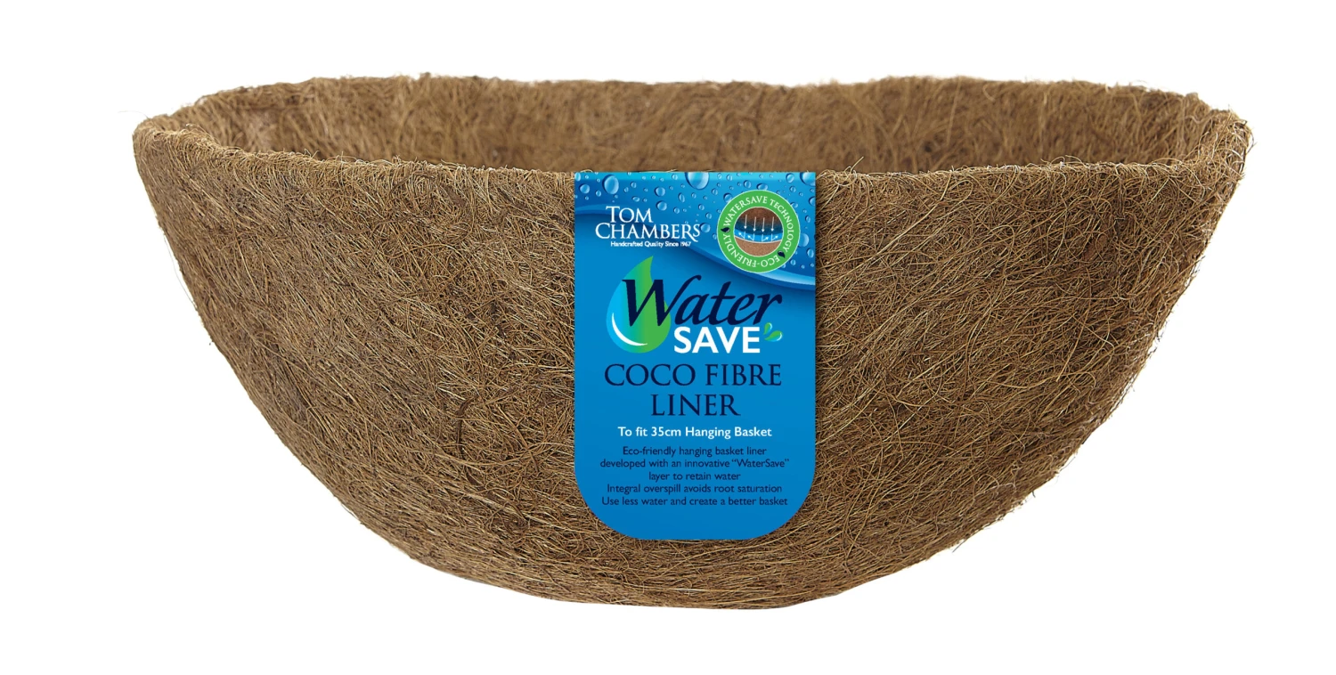 Coco Fibre Liner Water Save For 35cm Tom Chambers Hanging Basket 3 Coco Fibre Liner Water Save For 35cm Tom Chambers Hanging Basket