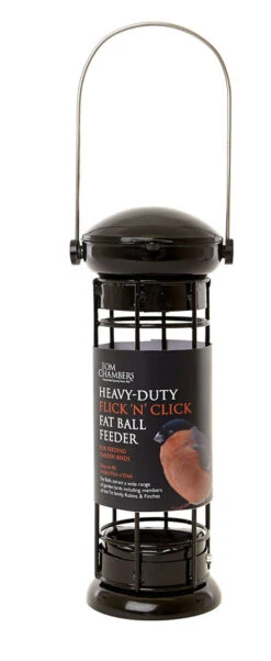 Wild Bird Fat Ball Feeder Flick n Click Heavy Duty