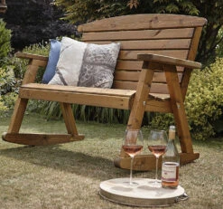 Hetton Wooden Rocking Bench -Garden Planting Supplies Store GP058 Hetton Rocking Bench