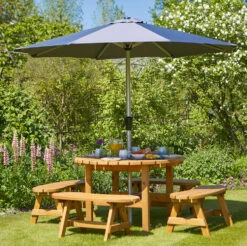 Amble Garden Patio Table And Bench Set
