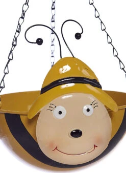 Novelty Bumble Bee Metal Hanging Basket -Garden Planting Supplies Store bee hanging basket 1