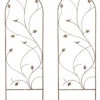 Set Of 2 X Bird And Leaf Design Metal Garden Trellis -Garden Planting Supplies Store bird leaf trellis