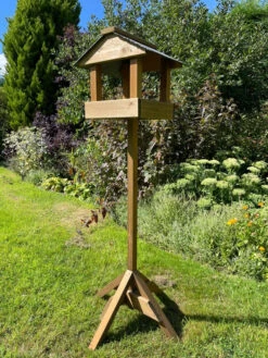 Wooden Bird Table Garden Feeder Slate Roof READY MADE -Garden Planting Supplies Store bird table 2