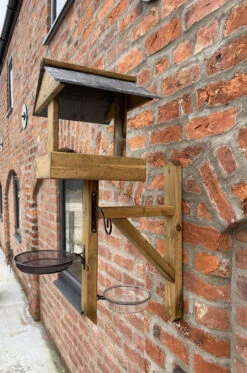 Wooden Bird Table Slate Roof Wall Mounted Feeding Station 7 Wooden Bird Table Slate Roof Wall Mounted Feeding Station -Garden Planting Supplies Store bird table feeding station