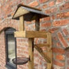 Wooden Bird Table Slate Roof Wall Mounted Feeding Station -Garden Planting Supplies Store bird table feeding station