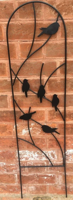 Set Of 2 X Bird Metal Garden Trellises -Garden Planting Supplies Store bird trellis 2