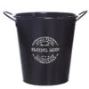 Black Metal Bucket Flower Planter Vase
