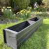 Large Wooden Planter Box Plant Pot Outdoor Black 120cm