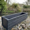 Wooden Planter Box Flower Trough Outdoor Black 90cm -Garden Planting Supplies Store black planter 5