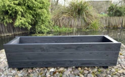 Wooden Planter Box Flower Trough Outdoor Black 90cm 7 Wooden Planter Box Flower Trough Outdoor Black 90cm -Garden Planting Supplies Store black planter 6