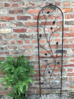 Garden Wall Trellis Bird Leaf Design Black Large 1.6m -Garden Planting Supplies Store climbing trellis 3