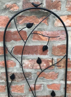 Garden Wall Trellis Bird Leaf Design Black Large 1.6m -Garden Planting Supplies Store climbing trellis 4