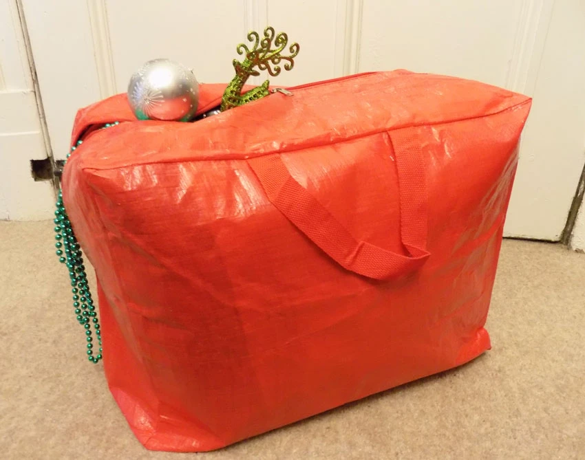 Red Christmas Decoration Bag - Storage Bag 3 Red Christmas Decoration Bag - Storage Bag