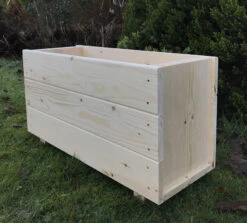 Wooden Flower Planter Trough Plant Pot Box Extra Deep -Garden Planting Supplies Store decking planter