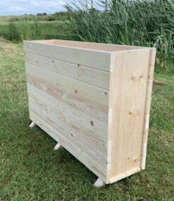 Wooden Flower Garden Planter Box Extra Tall Natural -Garden Planting Supplies Store deep wooden planter 1