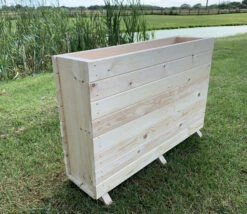 Wooden Flower Garden Planter Box Extra Tall Natural -Garden Planting Supplies Store deep wooden planter
