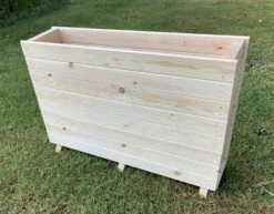Wooden Flower Garden Planter Box Extra Tall Natural -Garden Planting Supplies Store deep wooden planter 3