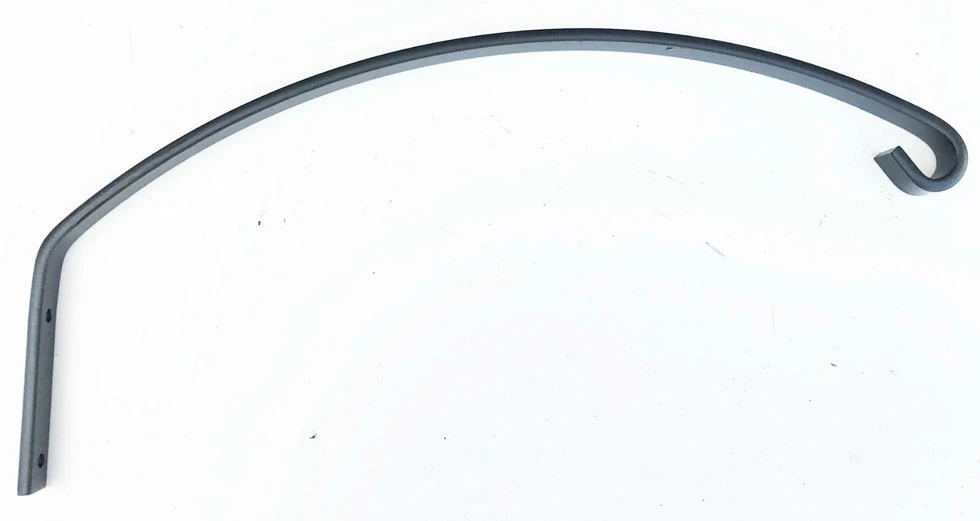 Set Of 2 X 34cm Flat Section Metal Black Garden Wall Brackets 6 Set Of 2 X 34cm Flat Section Metal Black Garden Wall Brackets - Image 4