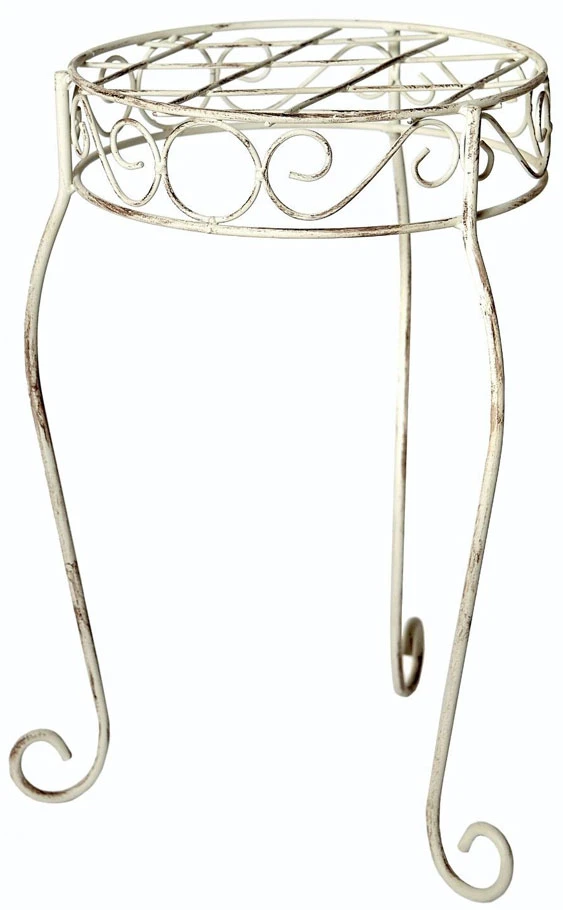 Raised Vintage Style Tall Plant Flowerpot Metal Stand 4 Raised Vintage Style Tall Plant Flowerpot Metal Stand - Image 2