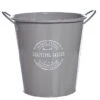 French GreyMetal Bucket Flower Planter Vase 2 French GreyMetal Bucket Flower Planter Vase -Garden Planting Supplies Store french grey bucket