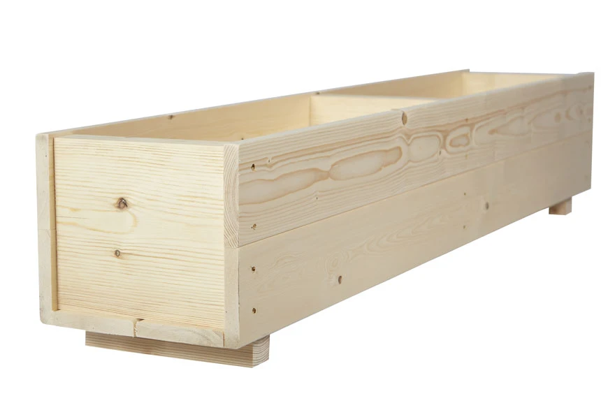 Wooden Rectangular Garden Planter 120cmUntreated 6 Wooden Rectangular Garden Planter 120cmUntreated - Image 4