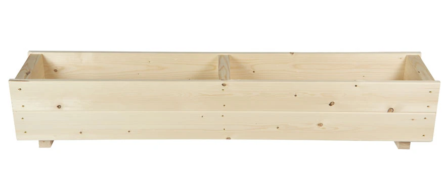 Wooden Rectangular Garden Planter 120cmUntreated 4 Wooden Rectangular Garden Planter 120cmUntreated - Image 2