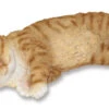 Laying Down Kitten Ginger Cat - Garden Ornament