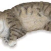 Laying Down Kitten Grey Cat - Garden Ornament -Garden Planting Supplies Store grey cat