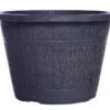 30cm Plastic Garden Pot Planter Grey Design