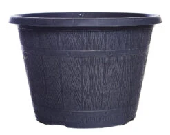 30cm Plastic Garden Pot Planter Grey Design