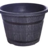 30cm Plastic Garden Pot Planter Grey Banded Design 1 30cm Plastic Garden Pot Planter Grey Banded Design -Garden Planting Supplies Store grey plastic planter