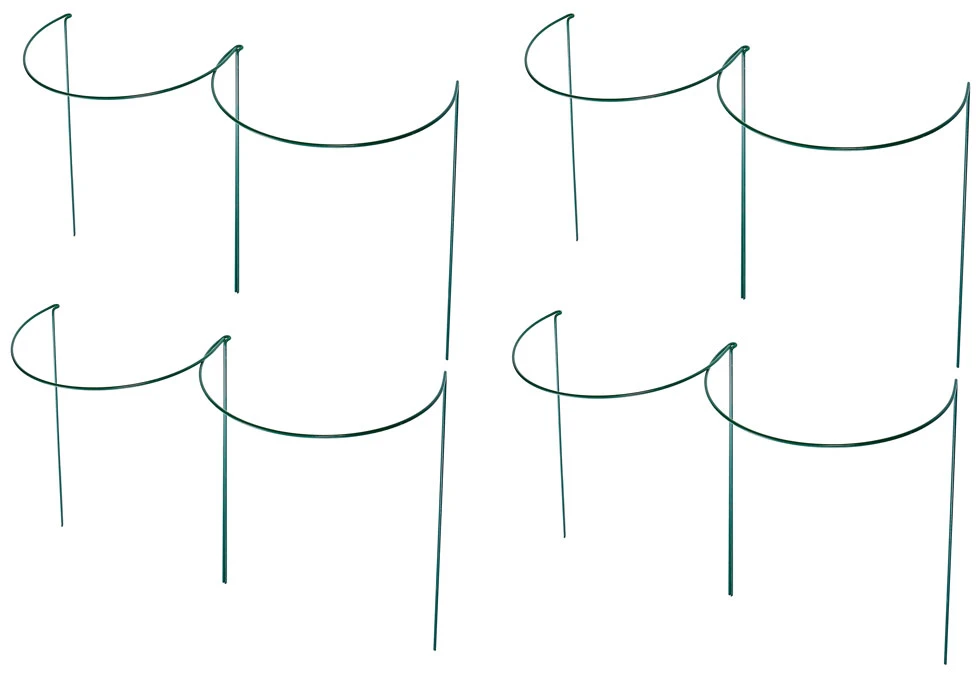 Pack Of 8 X 60cm H X 45cm W Large Garden Metal Plant Flower Hoops 3 Pack Of 8 X 60cm H X 45cm W Large Garden Metal Plant Flower Hoops