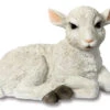 White Laying Large Lamb - Garden Ornament -Garden Planting Supplies Store lamb
