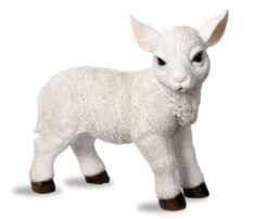 White Standing Large Lamb - Garden Ornament