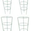 Pack Of 4 X 75cm H X 32cm Dia Garden Conical Green Plant Grow Throug Supports