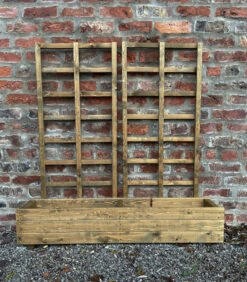 Large Trellis Garden Planter Box With Trellis Screening