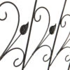 Scrolled Leaves Design Garden Black Trellis Panel -Garden Planting Supplies Store leaf garden trellis 2