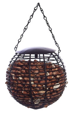 Black Round Peanut Ball Wild Bird Feeder