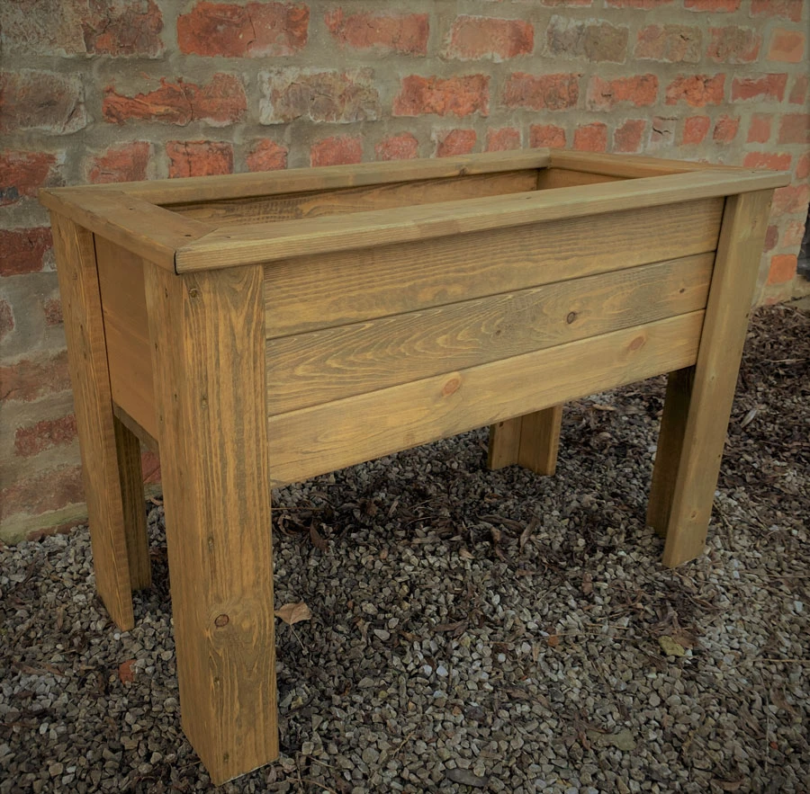 RaisedPlanter On Legs Trough Wood Ready Made Extra Large 6 RaisedPlanter On Legs Trough Wood Ready Made Extra Large - Image 4