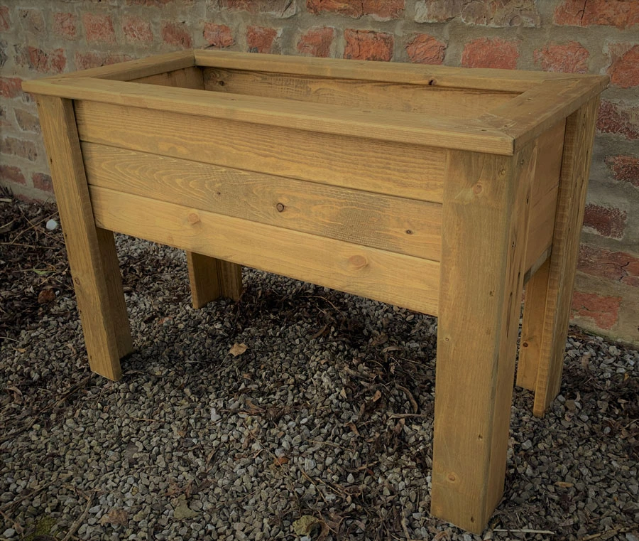 RaisedPlanter On Legs Trough Wood Ready Made Extra Large 5 RaisedPlanter On Legs Trough Wood Ready Made Extra Large - Image 3