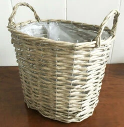 Square Willow Wicker Basket Container Planter