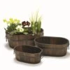Burntwood Wooden Planter Troughs 2 Burntwood Wooden Planter Troughs -Garden Planting Supplies Store ovalplanters