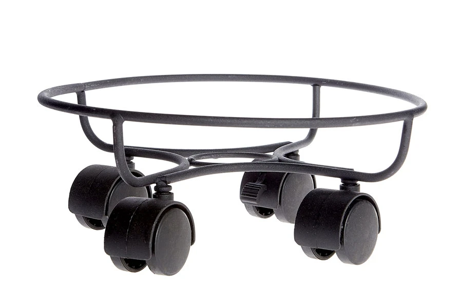 Metal Plant Pot Caddy Trolley 26cm Diameter 4 Metal Plant Pot Caddy Trolley 26cm Diameter - Image 2