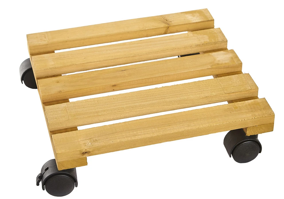 Wooden Plant Pot Wheel Caddy 3 Wooden Plant Pot Wheel Caddy